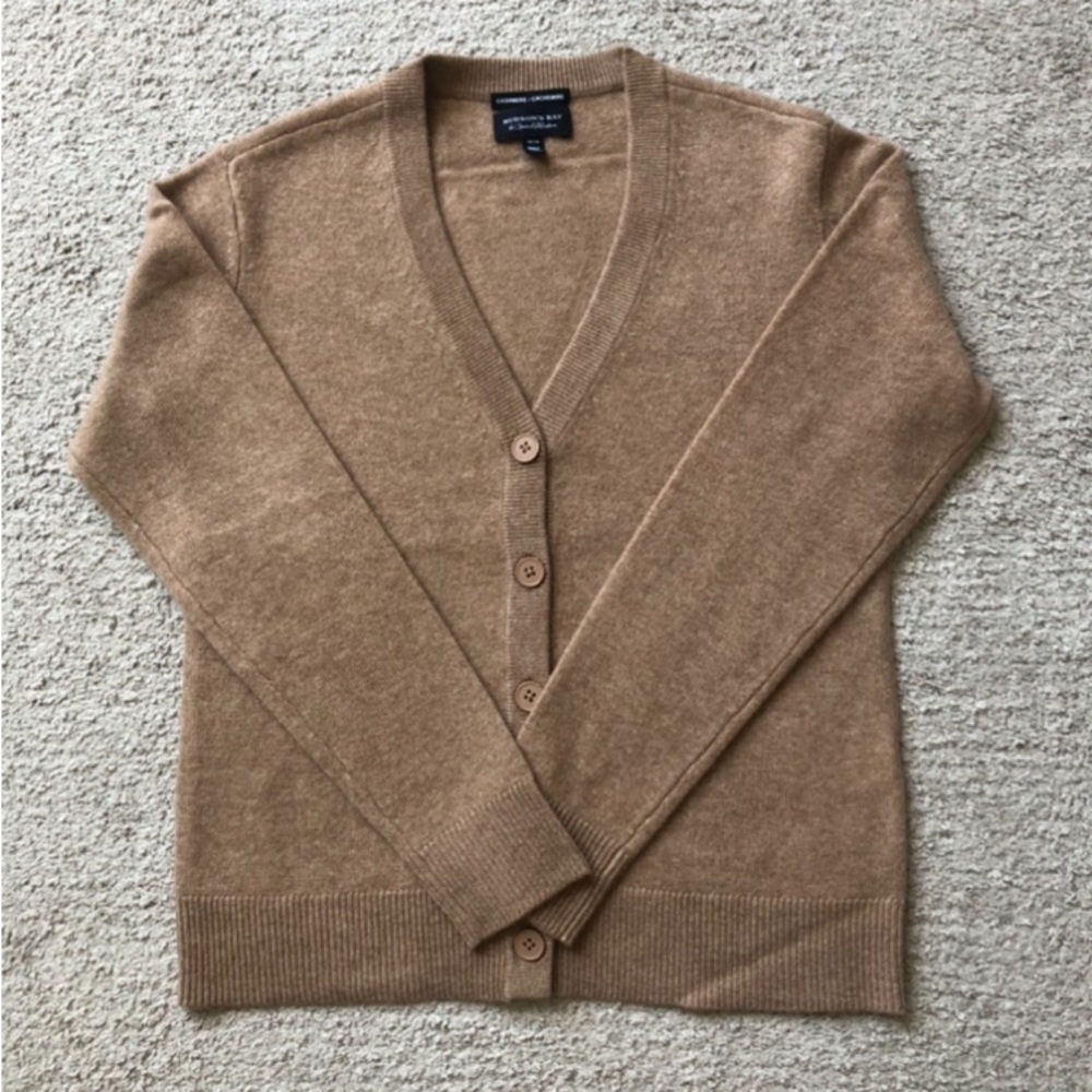 Hudson’s Bay Cashmere V- neck Cardigan.NWOT.